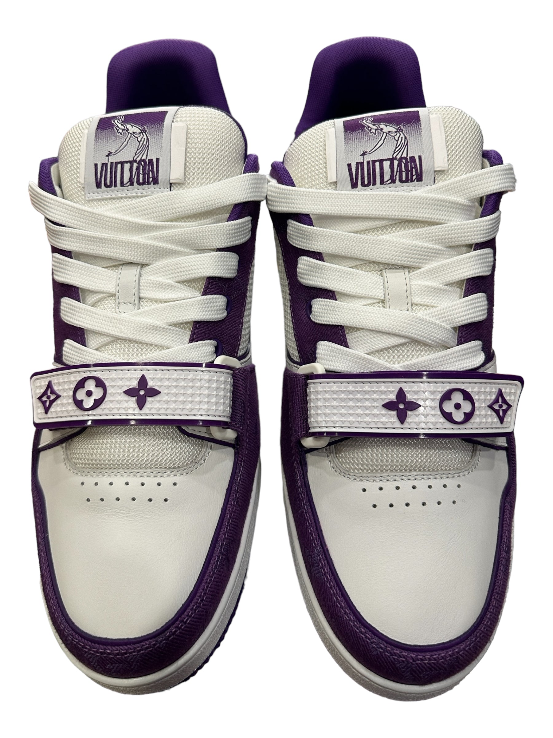 L V White on Purple