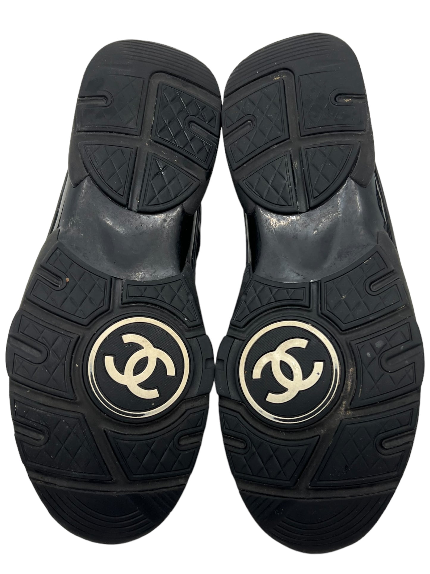 Chanel CC Trainer Black and Gold Pre-owned size 43