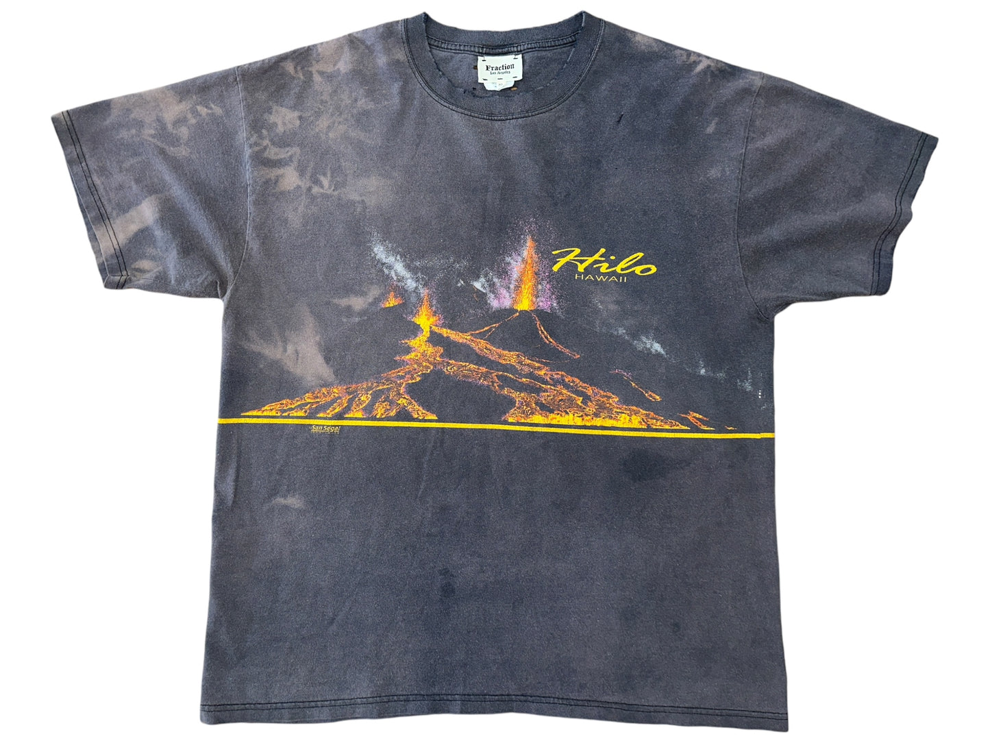 Fraction Los Angeles 1/1 Vintage 1989 Oneita San Segal Hawaii Volcanos Wrap Around T Shirt Size XL Pre-owned
