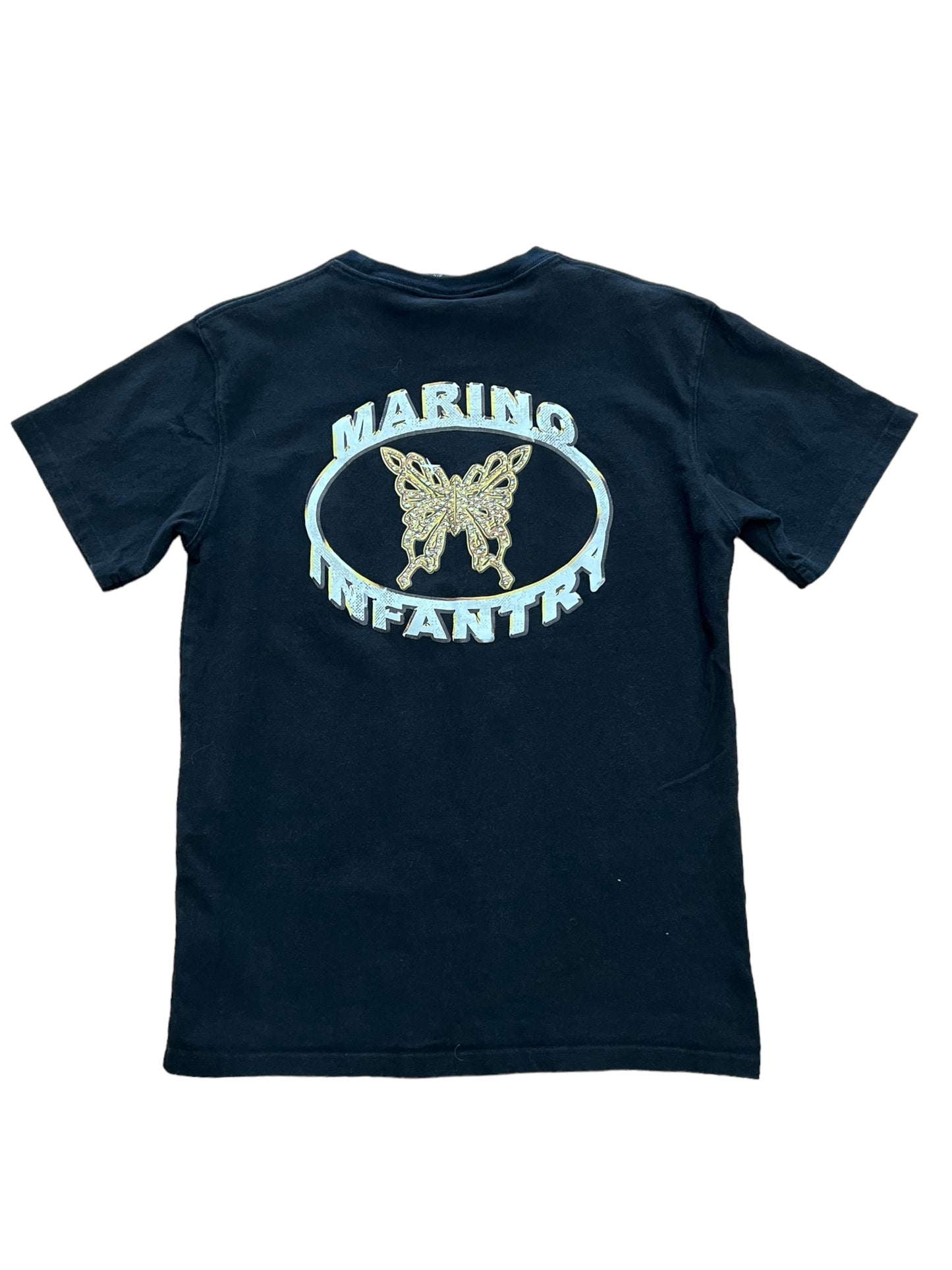 Marino Infantry X Needles tee black pre-owned size 4
