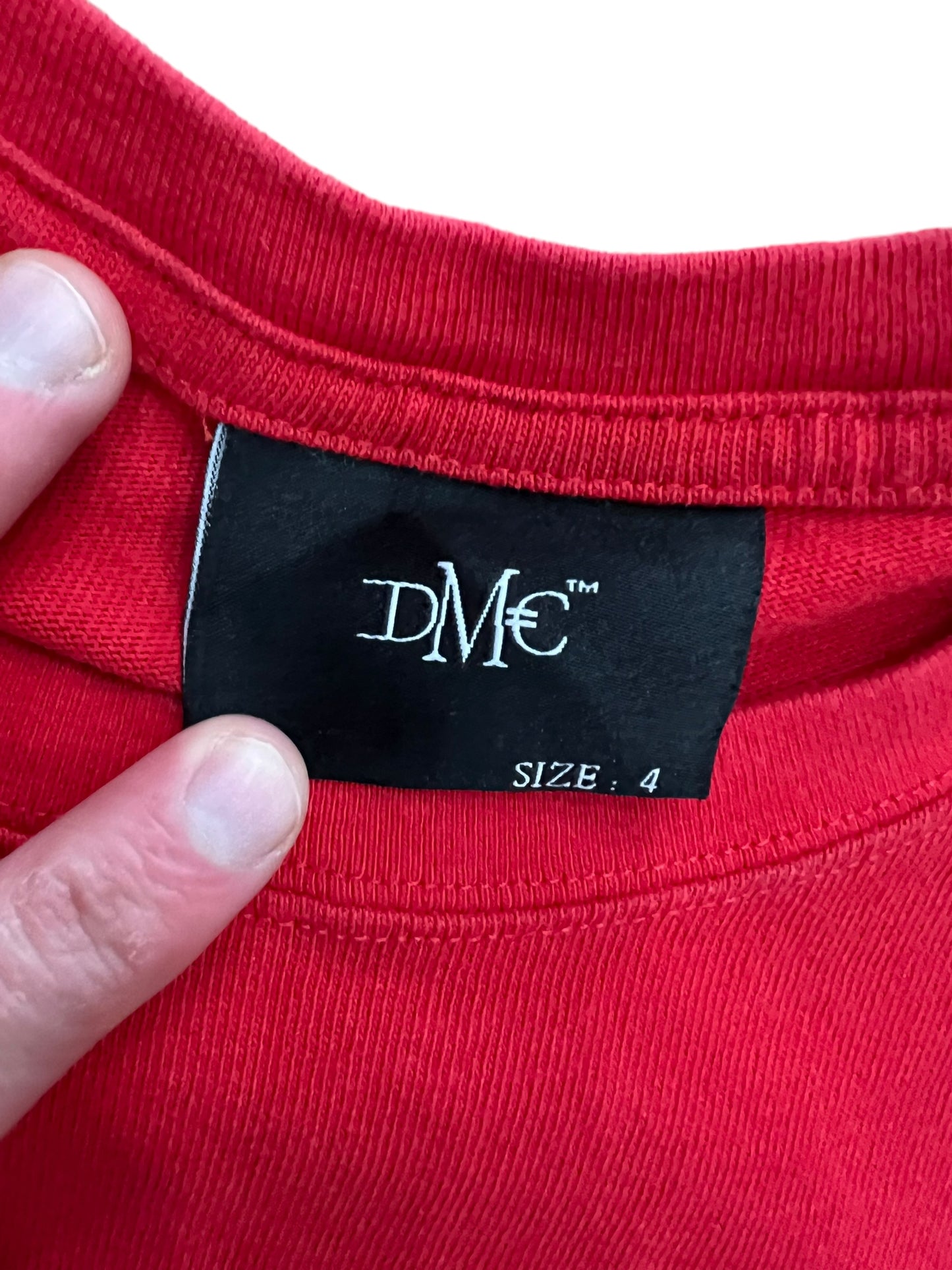 Marino Infantry X Needles pre-owned red tee size 4